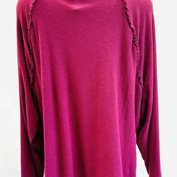 NWT LAUREN CONRAD Women Long Sleeve Pullover Round Neck Red Shirt Plus Size XXL - Picture 6 of 12